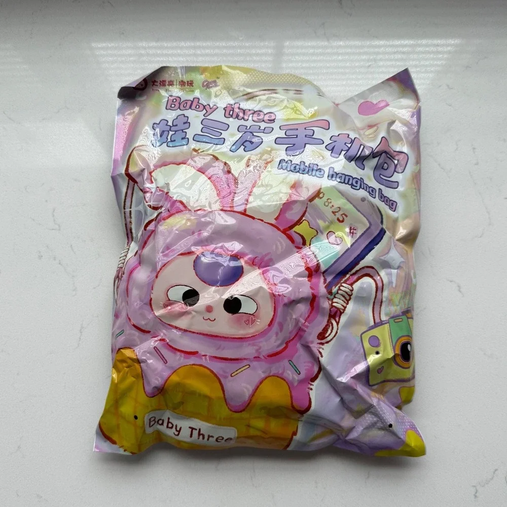 Cureplaneta Baby Three Mobile Hanging Phone Bag Plush Blind Box Sealed‎ Mystery